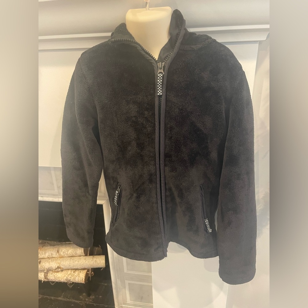 Lands’ End Kids Black Full Zip size 7/8